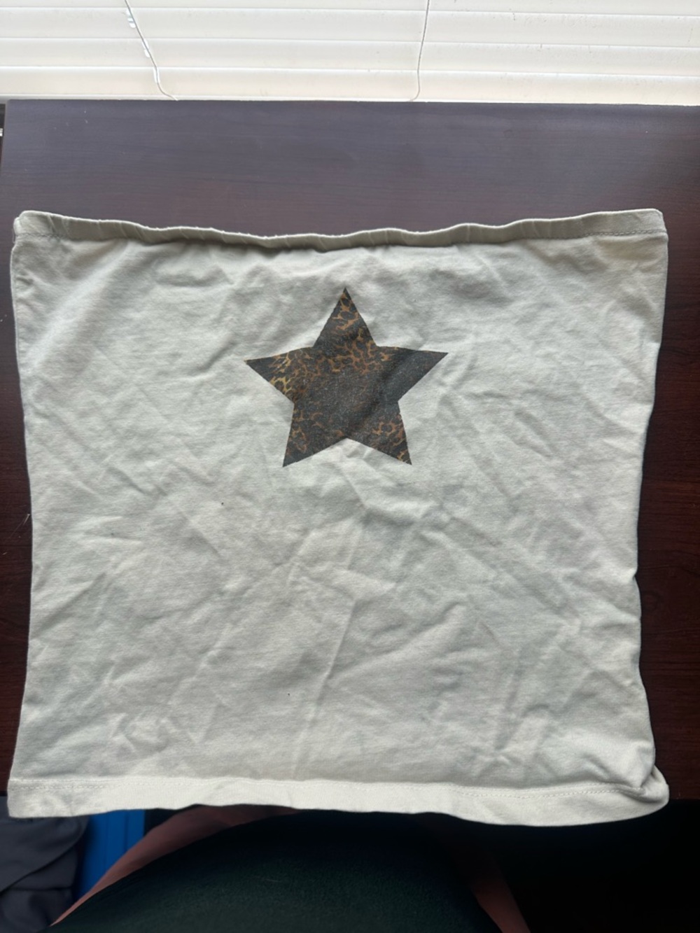 Women’s Cream Tube Tank Top with Leopard Star